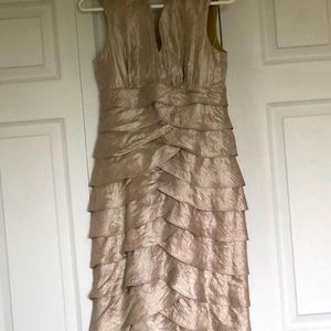 Gold shimmer party/wedding formal dress